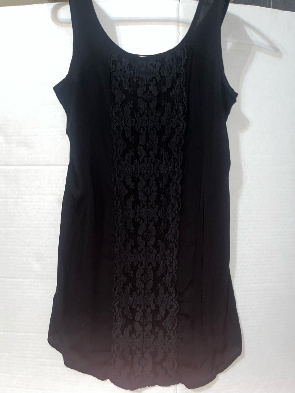 Pins and Needles Black Lace Panel Tank Top Size M